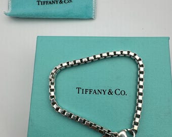Tiffany & Co. sterling silver .925 Venetian Box link bracelet