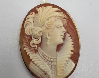 18ky Italian Cameo/Pin/Pendant Victorian