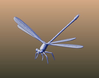 Dragonfly. STL Files for 3D Printing. Digital download. Supported