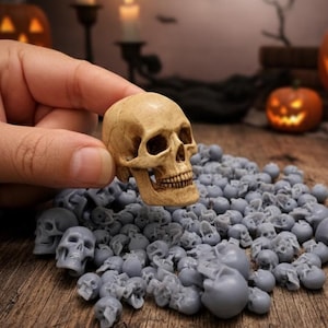 Realistic Skull STL Files - 3D Print Files -  1/6 Scale and Full Size - Gothic Decor (Digital Download)