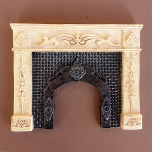 Dollhouse Fireplace - STL File ONLY. 1:12 scale, for 3D Printing.  Digital download