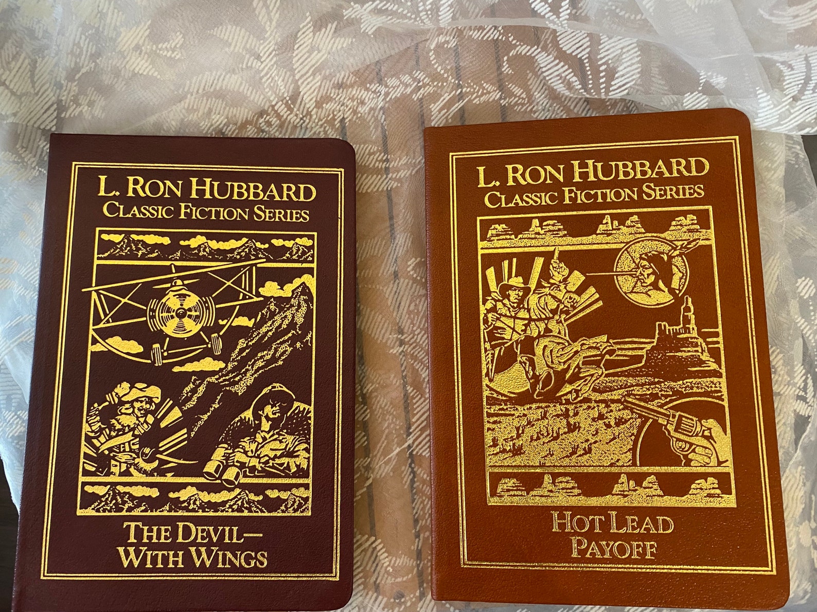 Leather Book Set Decor L Ron Hubbard Books Classic Fiction Etsy UK