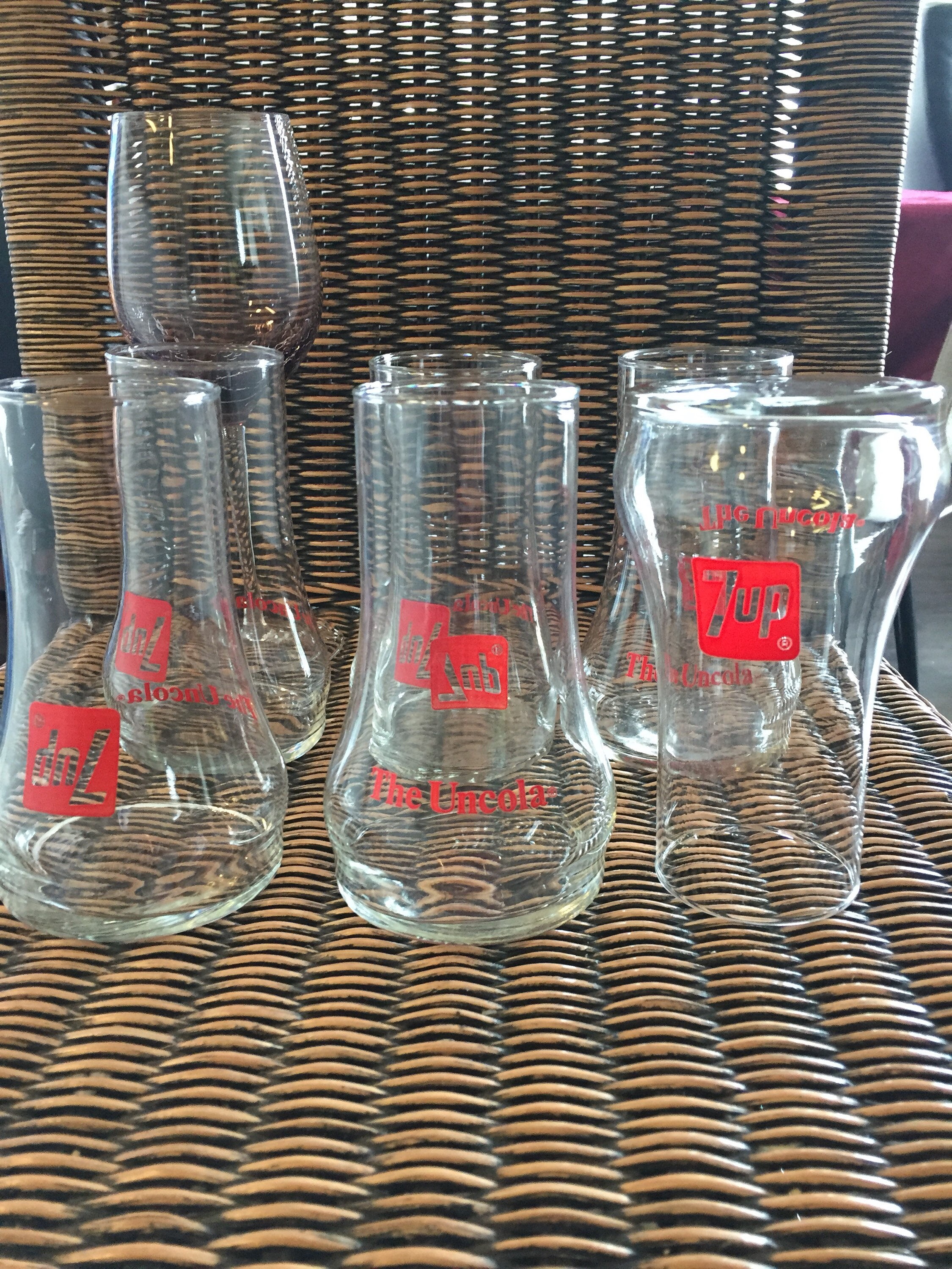 7 UP Glass Upside Down Pint Glass Bar Decor Party Cup Oddity Etsy