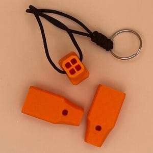 Whistle Safety Gear Orange Paracord Boating Hiking Camping Backpacking Survivor Tool