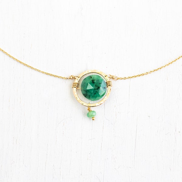 Amalfi Floral Choker, Emerald
