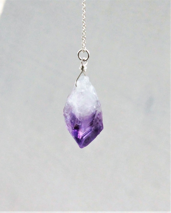Raw Amethyst Necklace Crystal Jewelry Purple Stone - Raw Amethyst Pendant Canada