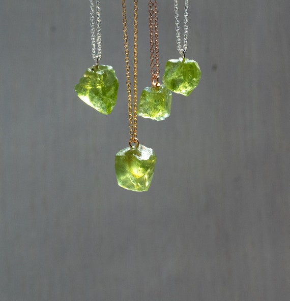 Buy Small Peridot Crystal Necklace, Birthstone Necklace Online in India -  Etsy