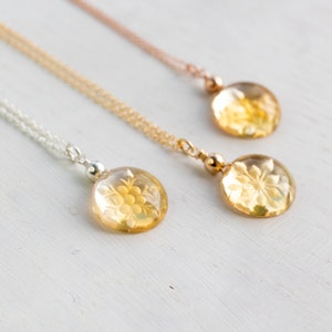 Citrine necklace silver, natural citrine pendant gold, intaglio necklace, 13th anniversary, scorpio crystal, prosperity necklace, gift wife