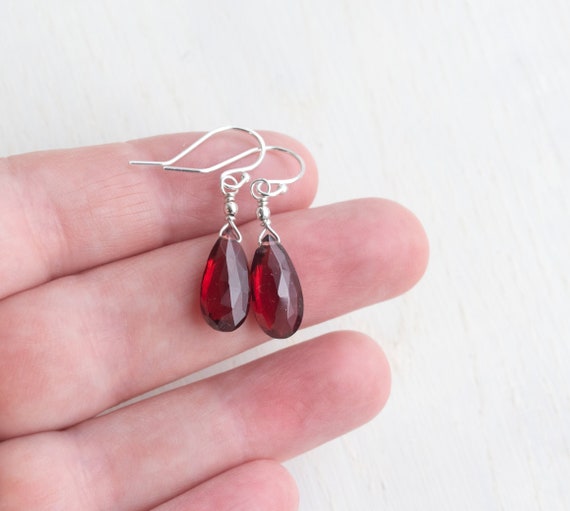 Large on sale garnet earrings