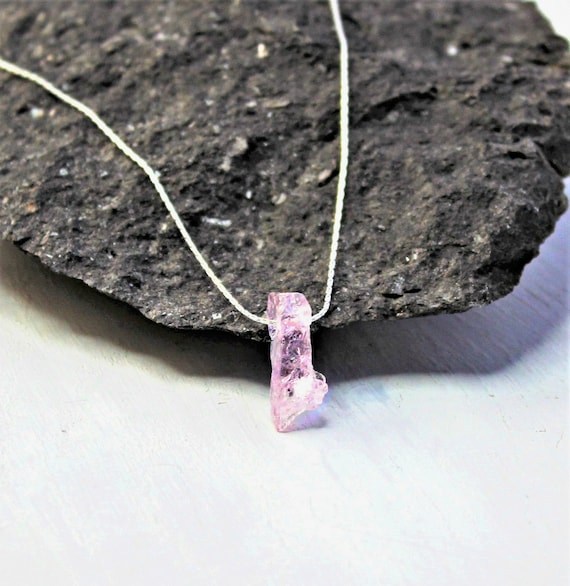 Raw 2024 morganite necklace