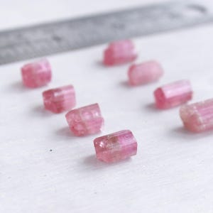 Pink Turmalin Halskette: Natürlicher Rubellit Kristall, Sternzeichen Waage Bild 8