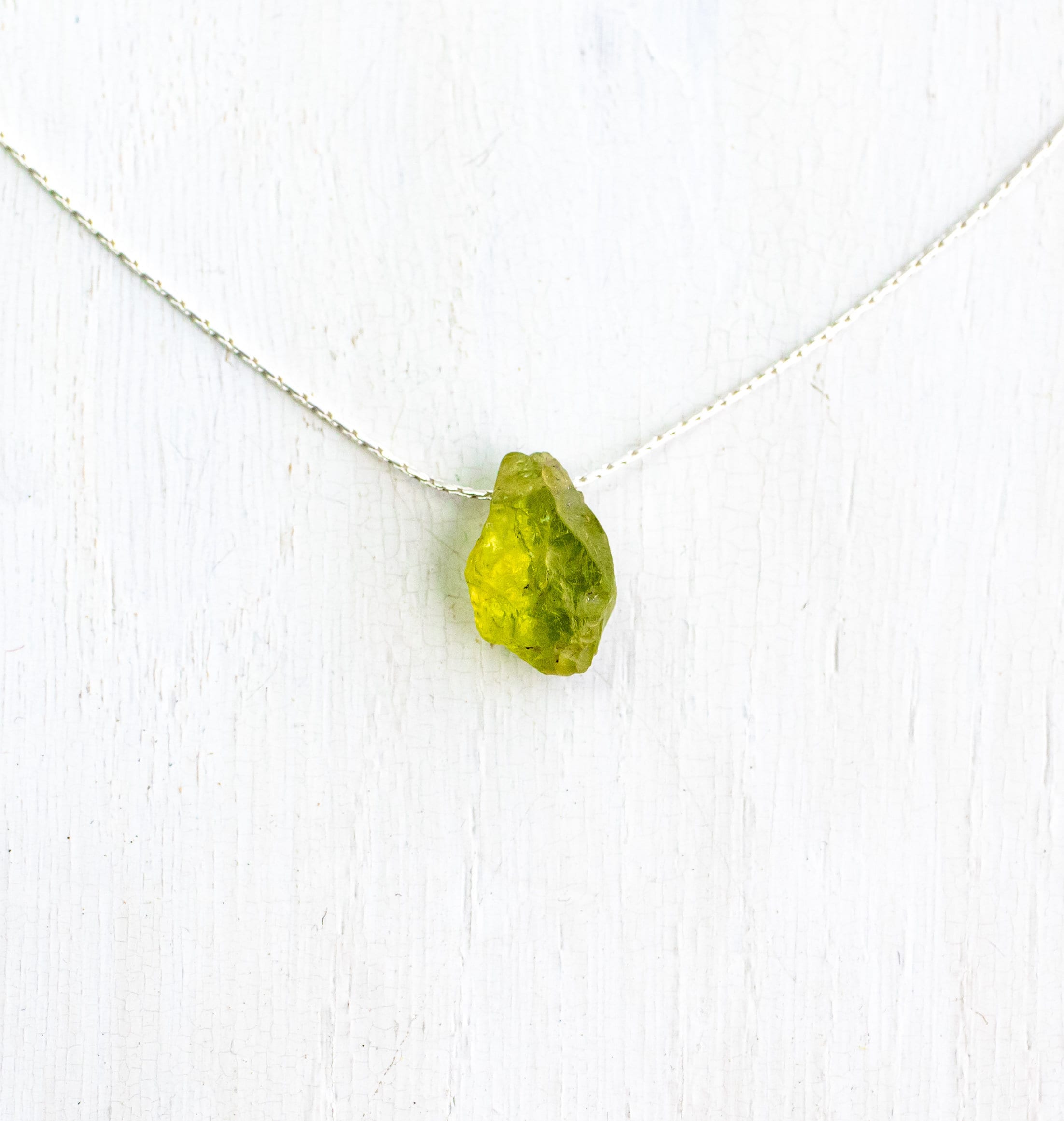 Raw Peridot Necklace For Sale | Paxton Gate