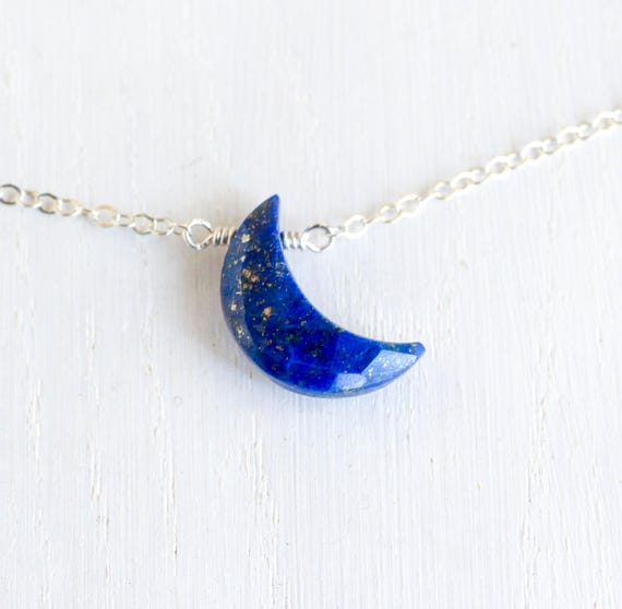 thumbnail image 2 of Lapis Lazuli Drop Pendant With Cotton Ribbon – Drilled Gemstone, Handmade Jewelry 2 of 4