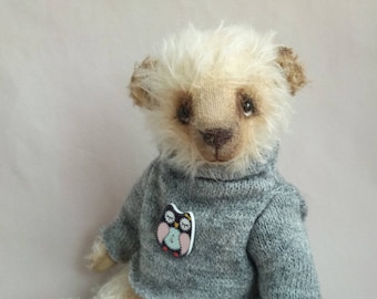 Collection bear Artist teddy bear Teddy Bear Oliver OOAK Bear Toy bear Mohair bear Bear handmade Teddy toy Interior toy Bear in clothes
