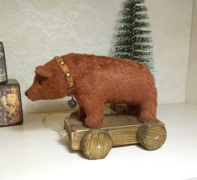 Scale 1:12. Circus dog French Bulldog on the cart