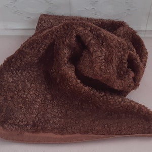 Vintage Brown Plush Fabric: Teddy Bear Sewing Material (25.2 x 13.8 inches)