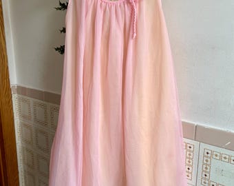 Baby-doll Vintage Nachthemd, 3-lagiger Chiffon, Molyclaire-Label, sehr sechziger Jahre, Größe Small