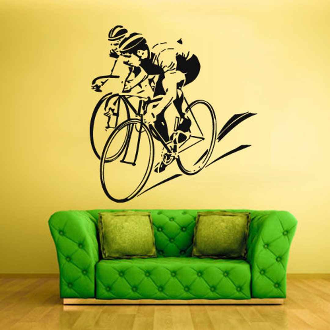 Bicycle Wall Decal Z835 Etsy