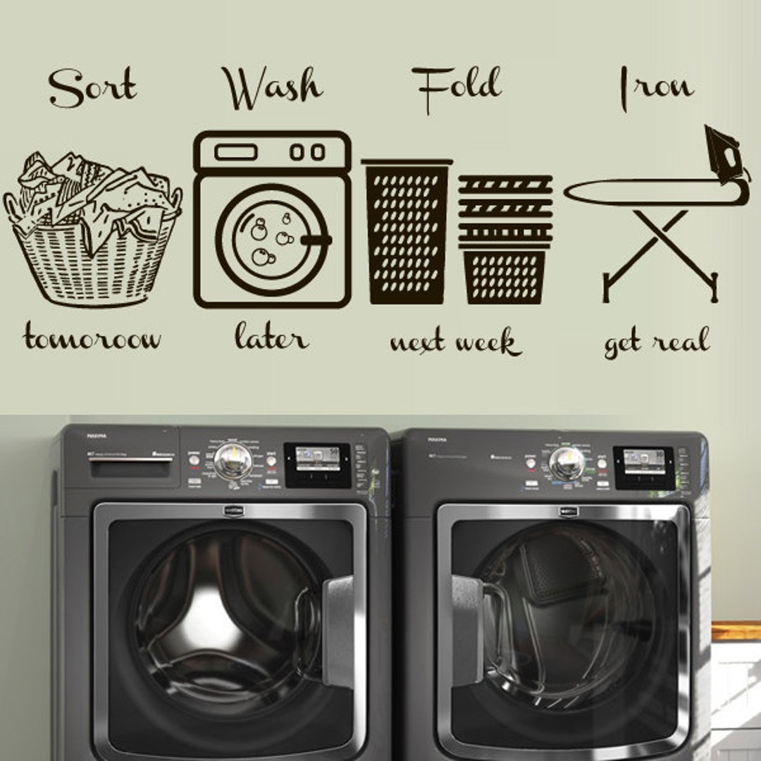 Laundry Wall Decal Decor Decorations M1602 - Etsy