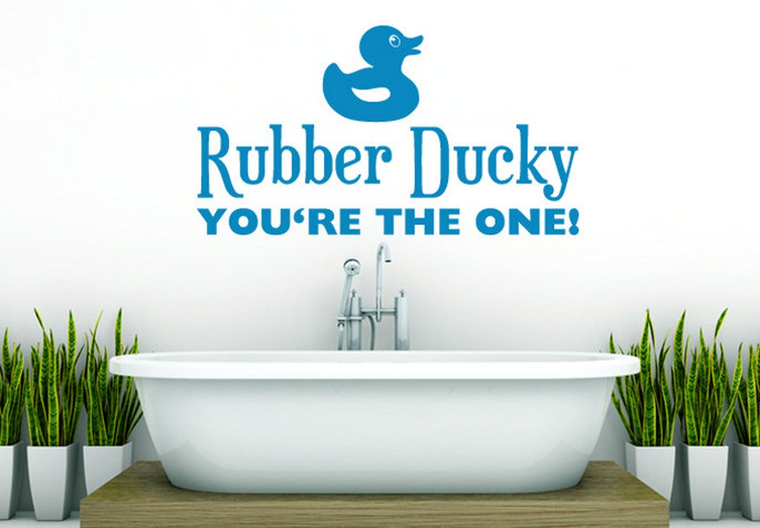 Rubber Duck Wall Decal Bathroom Decor Z994 Etsy