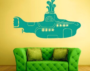 Yellow submarine Wall Decal Sticker (Z862)