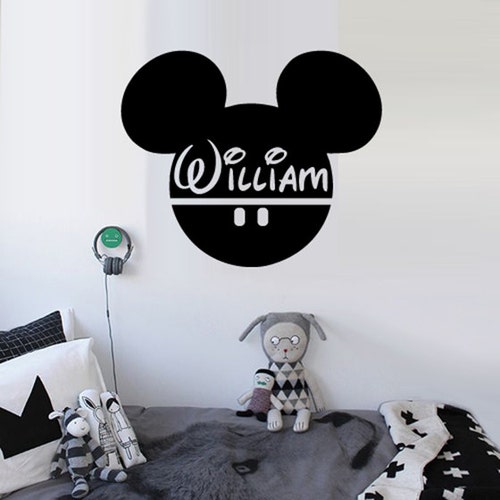 Personalized Name Wall Decal Mickey Mouse Wall Decal Etsy