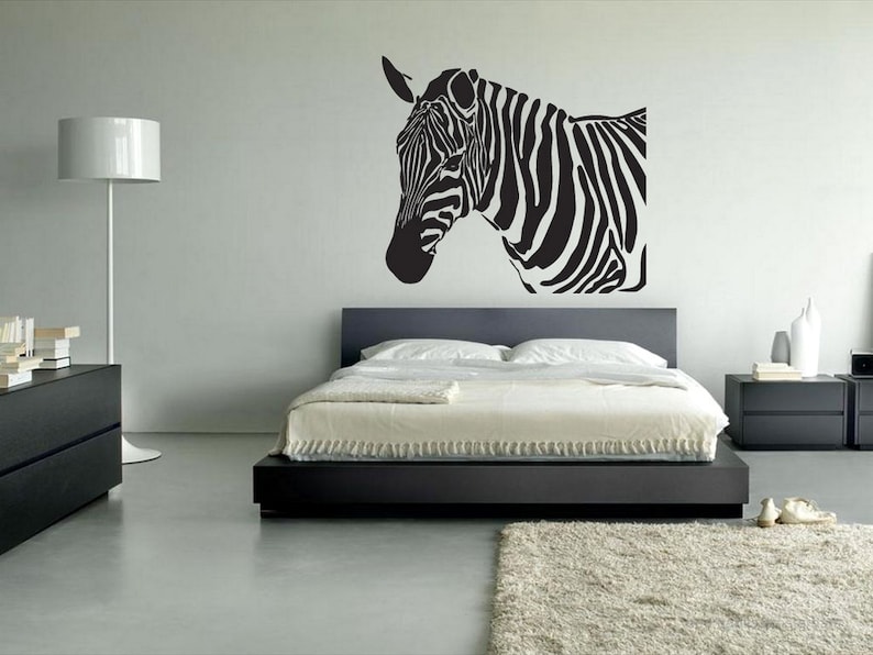 zebra wall decals zebra wall sticker zebra wall decor art graphics  decorations bedroom vinyl horse equine rvz080