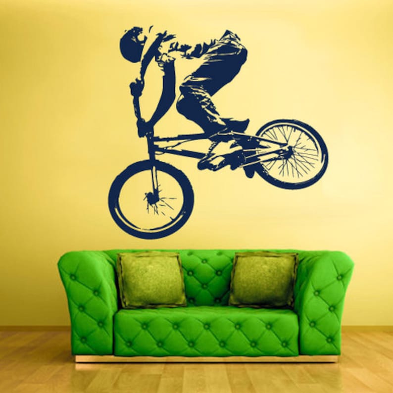 Bicycle Wall Decal BMX rvz1325 Etsy