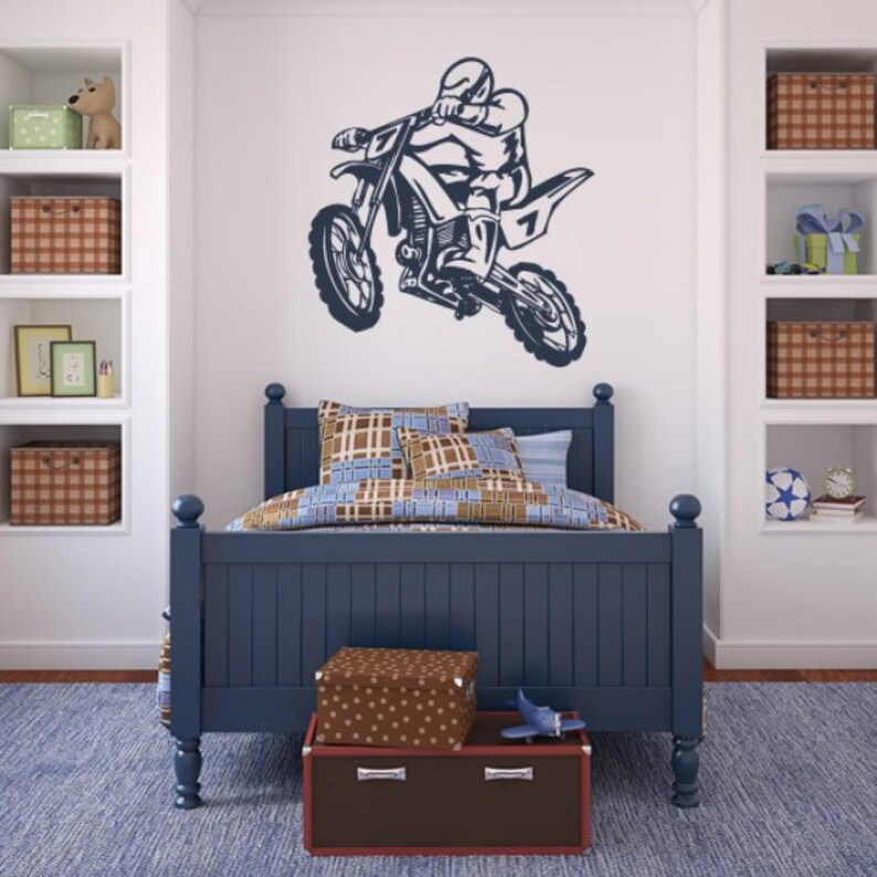 Dirt bike Wall Decal Motocross motorcycle z641 Etsy