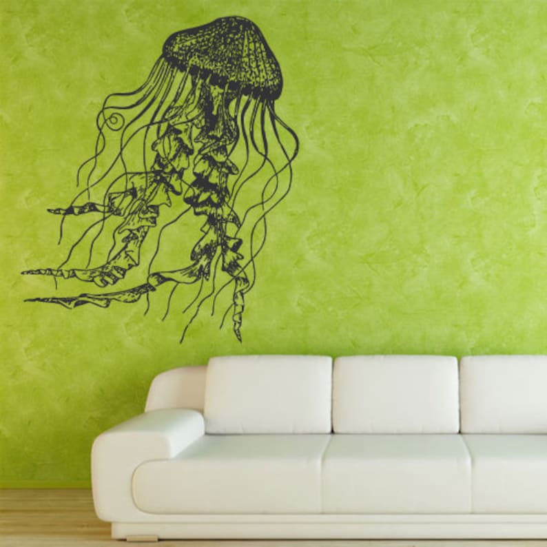 Jellyfish Wall Decal Rvz1566 Etsy