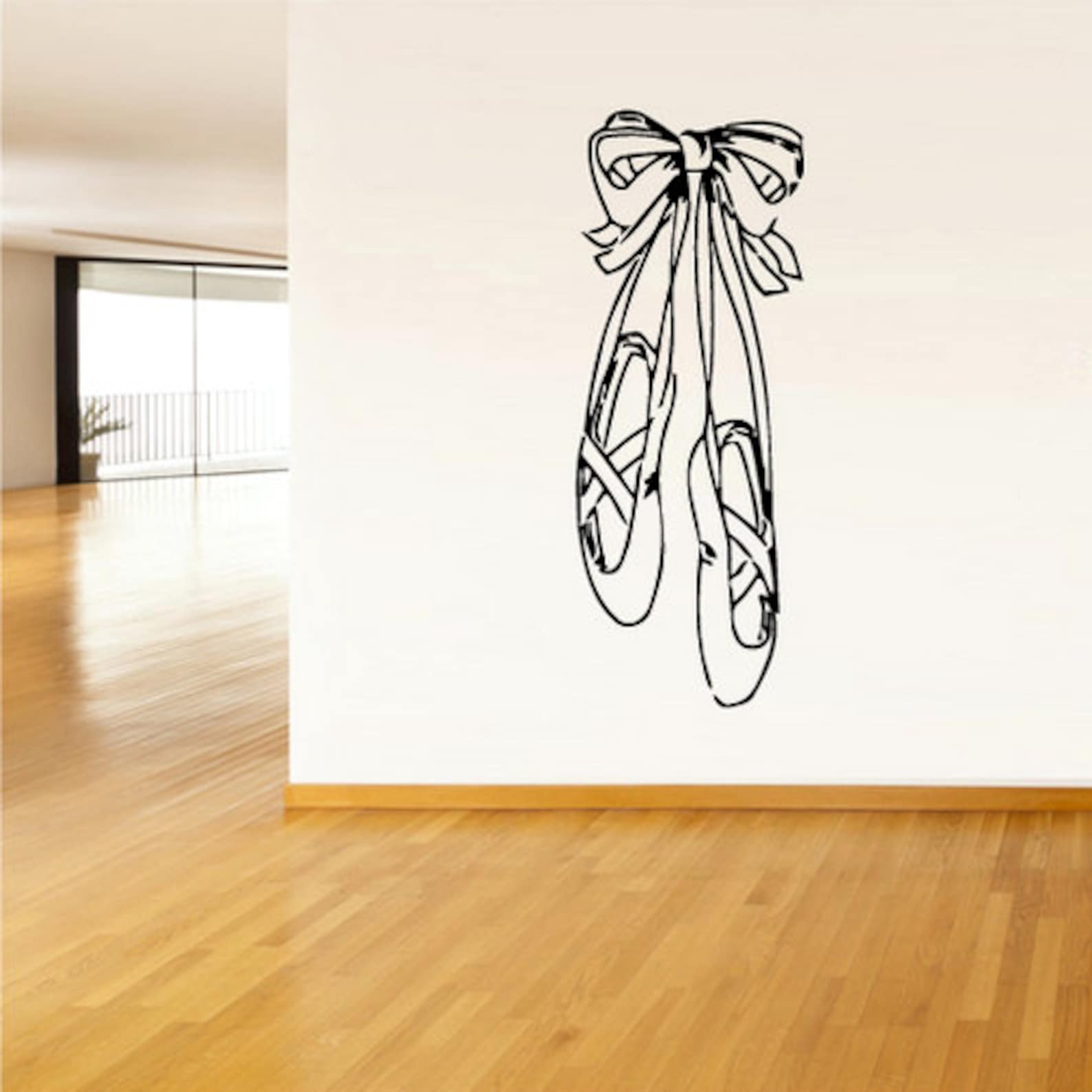 rvz1637 wall decal vinyl sticker nursery kids baby ballet shoes ballerina dancer (
