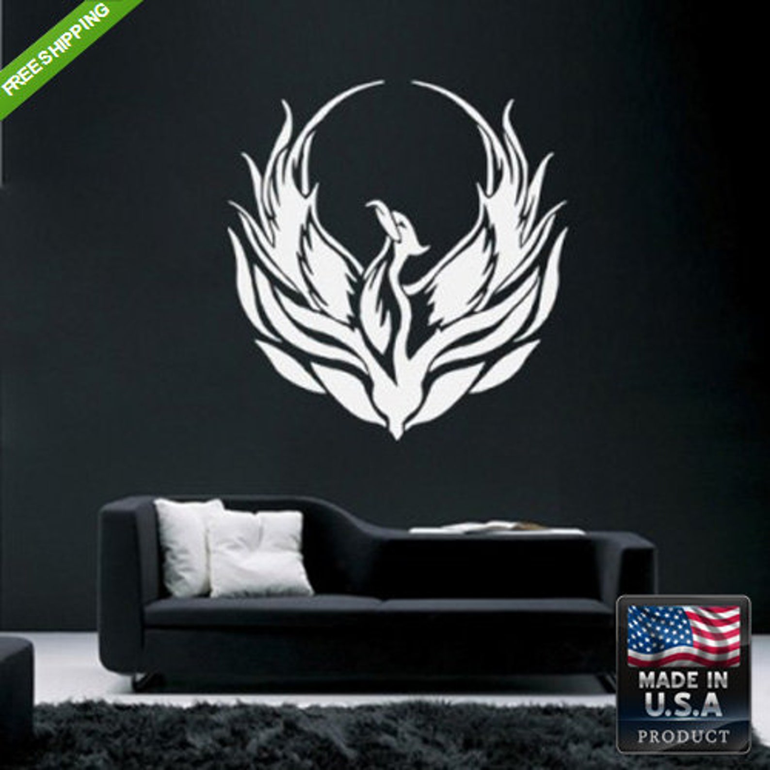 Phoenix Wall Decal Eagle Z151 Etsy