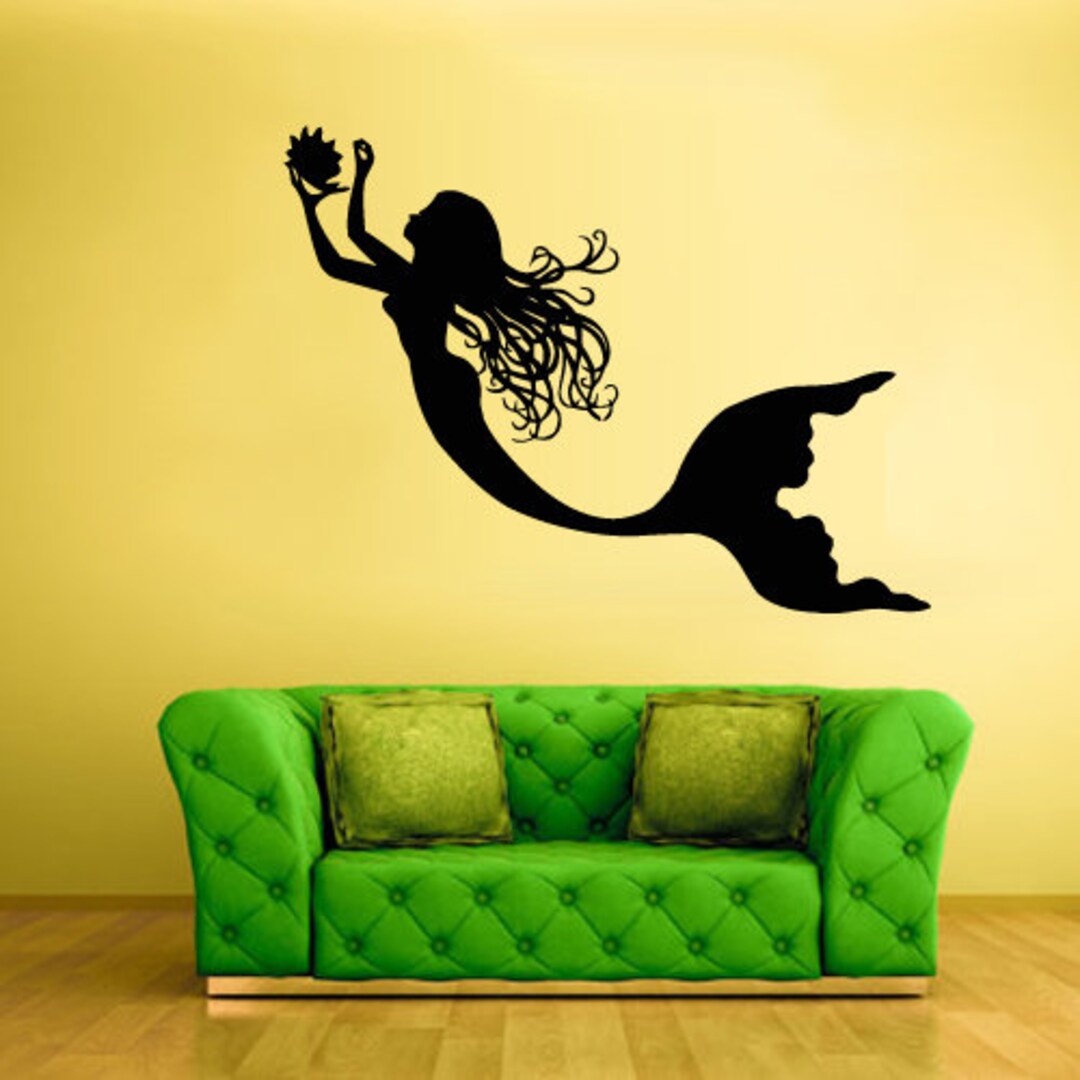 Mermaid Wall Decal Rvz2048 Etsy