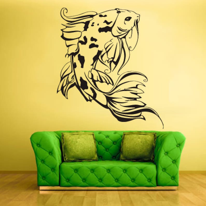 Koi Fish Wall Decal Z638 Etsy