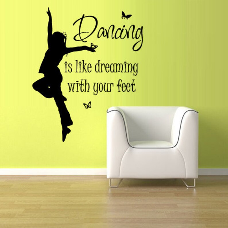Dance quotes wall decal Dancing Motivational rvz1135 Etsy