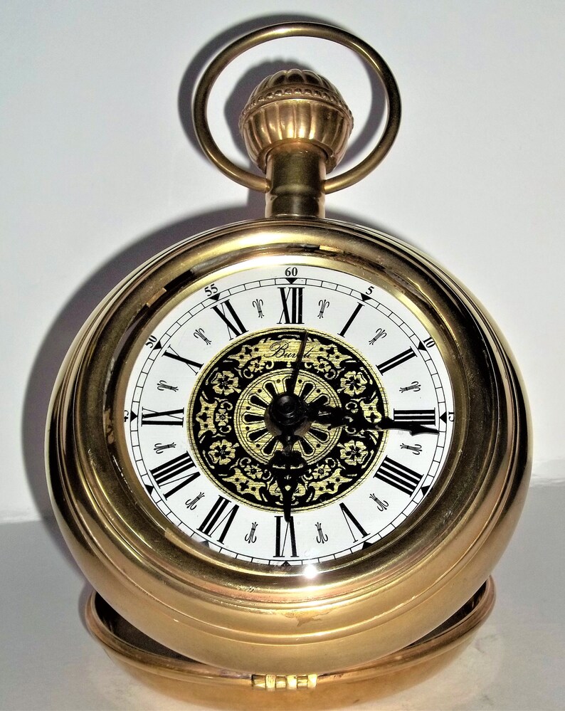 Antique Large Solid Brass Quartz Wall Hanging / Manuel Pocket Etsy