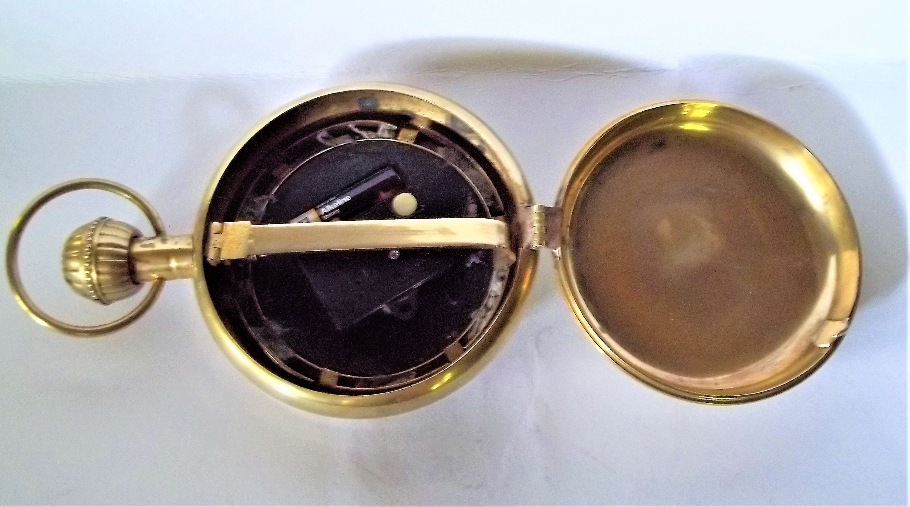 Antique Large Solid Brass Quartz Wall Hanging / Manuel Pocket Etsy