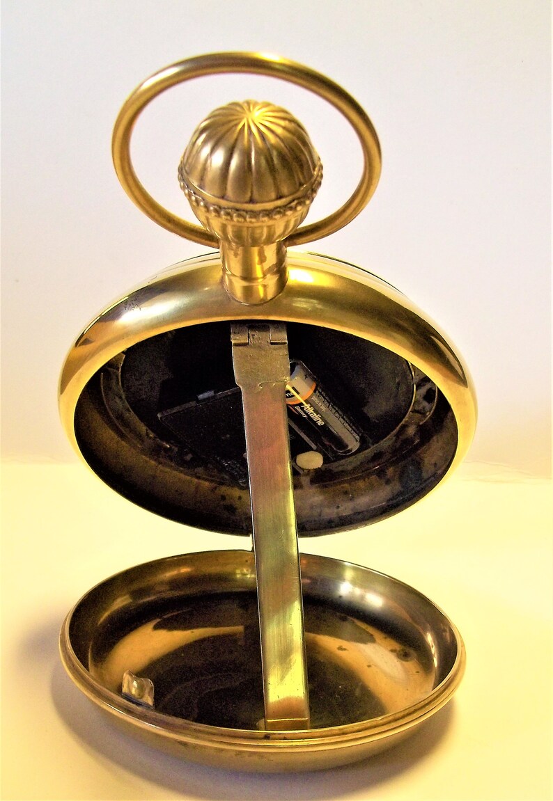 Antique Large Solid Brass Quartz Wall Hanging / Manuel Pocket Etsy