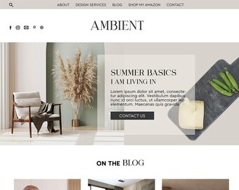 Shopify Theme - Shopify Template - Minimalist Design - Pastel Shopify Design - Shopify Boutique - Interior - Aesthetic - Free Installation