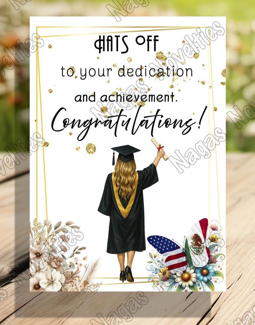 Graduation Card Template: 5x7 Printable Congratulations (digital ...
