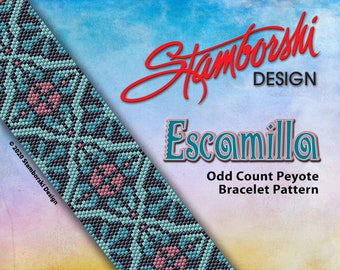 Escamella - Patron PDF de bracelet peyotl - Peyotl nombre impair