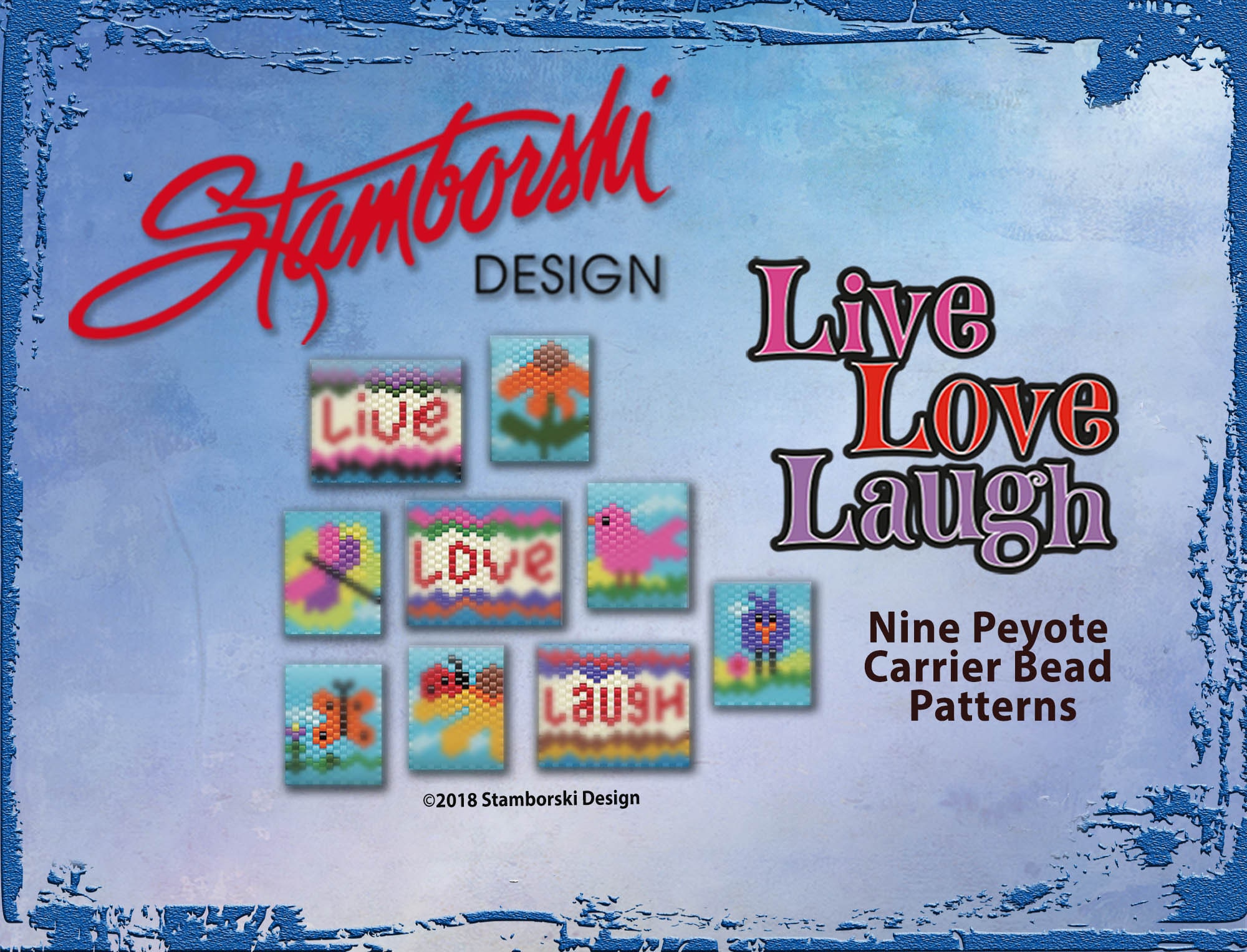 Live,love,laugh Carrier Bead, Peyote Patterns With Delica Bead