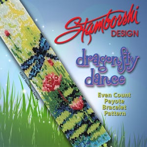 Patrón PDF de pulsera de peyote "Dragón Sueños" - Cuenta par de peyote