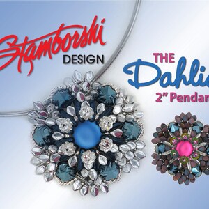 Colgante de dalia - Tutorial en PDF: deslumbrante y brillante