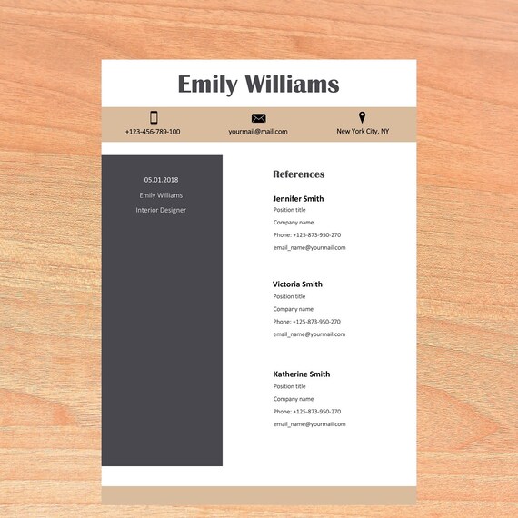 Resume Template Cv Template Professional Resume Modern Resume Creative Resume Cv Design Resume Cv Teacher Resume Resume Word