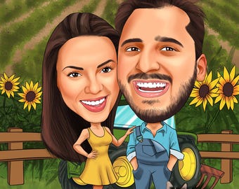 Custom caricature, personalized gift, business caricatures, corporate portrait, personalized team illustration