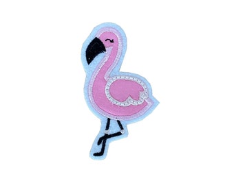 Écusson flamant rose, appliqué