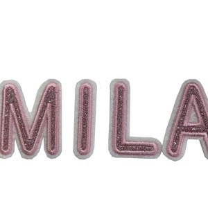 One glitter letter, patch, applique, one letter, name