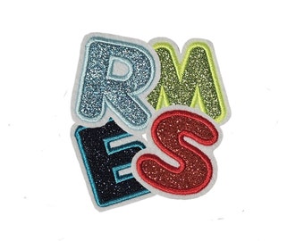 One glitter letter approx. 5.5 cm, patch, applique, name, one letter