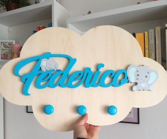 6 Appendiabiti Per Bambini A Forma Di Animale - Ganci Autoadesivi In Legno Senza Foratura Per Cameretta (Portata 2,5 Kg) - 2